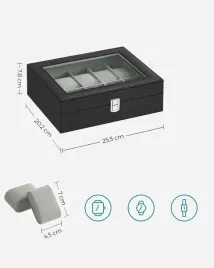pudelko-na-zegarki-czarna-szkatulka-organizer-z-10-przegrodkami-prezent