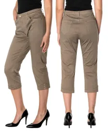 megitarnow-spodnie-eleganckie-damskie-rybaczki-3-4-brazowy-rozmiar-37-30