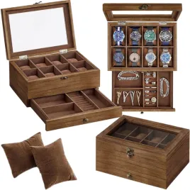 drewniane-pudelko-organizer-na-zegarki-bizuterie-kuferek-szkatulka-brazowy