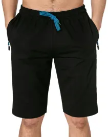 spodenki-dresowe-megitarnow-czarne-z-turkusowym-l-bawelniane-przed-kolano