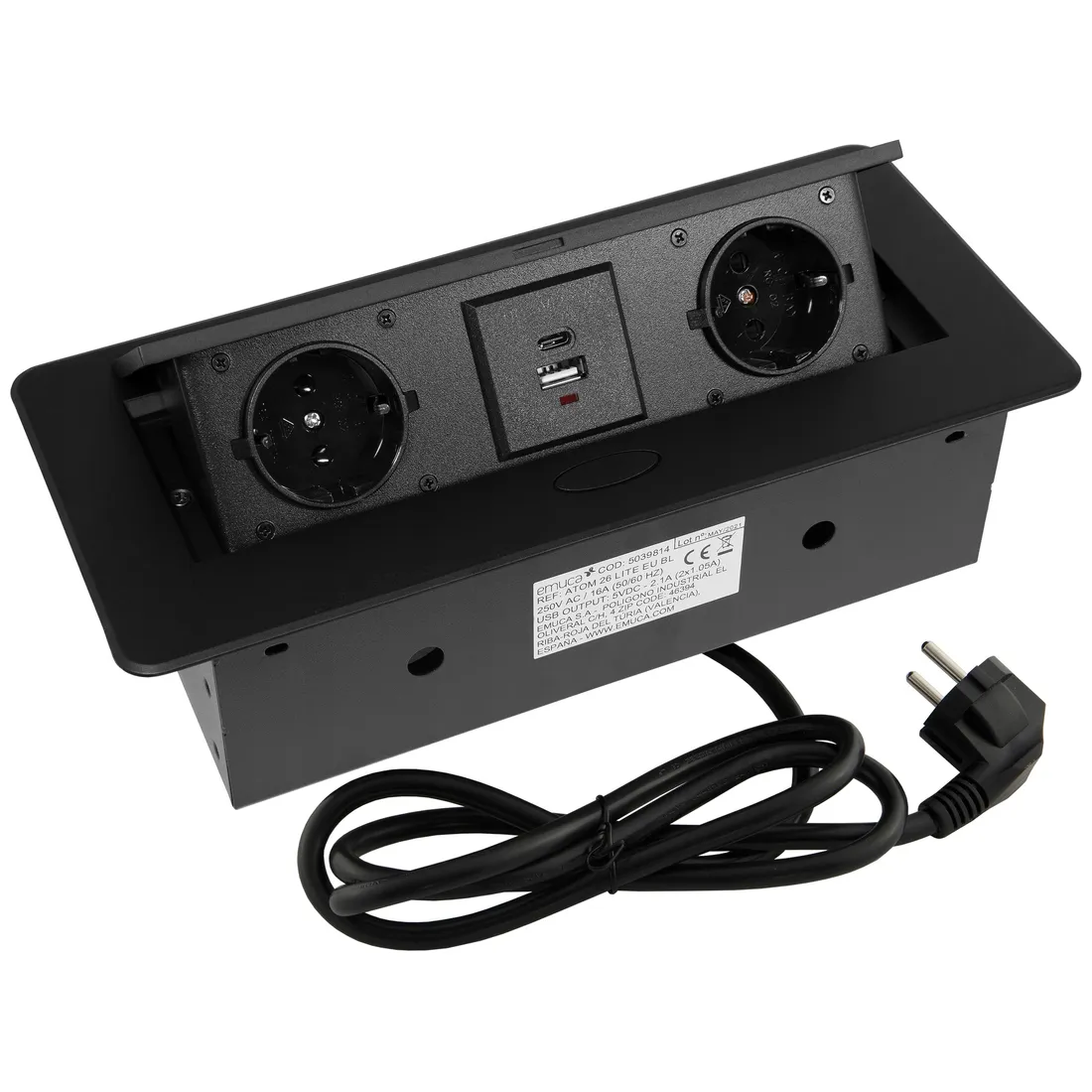 gniazdo-chowane-w-blat-atom-26-lite-usb-czarne-certyfikat-ce