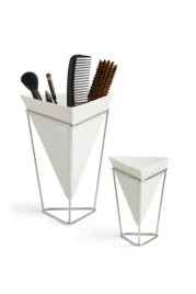 umbra-zestaw-2-pojemnikow-bialy-nikiel-trigg