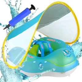 kolo-do-plywania-evi-niebieskie-z-fotelikiem-i-daszkiem-63x48-cm