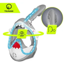 maska-do-nurkowania-tsunami-pelnotwarzowa-dziecieca-panoramiczna-szara