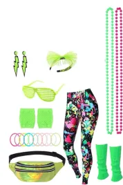 stroj-przebranie-lata-80-90-styl-retro-karnawal-halloween-akcesoria