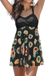 sukienka-kapielowa-z-szortami-czarna-kwiaty-l-shekini