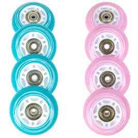 8x-swiecace-kolka-led-do-rolek-raven-loret-mint-pink-64mm-pu-lozyska-abec7