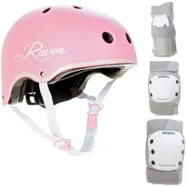 zestaw-raven-kask-essto-pink-m-ochraniacze-dexard-grey-m