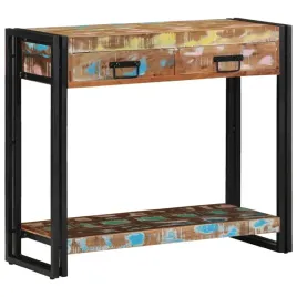 konsola-wielokolorowe-90-x-33-x-75-cm-lite-drewno-recyklingowe