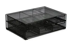 organizer-2-w-1-podstawka-pod-monitor-exerz-z-szufladami-z-siatki-czarny