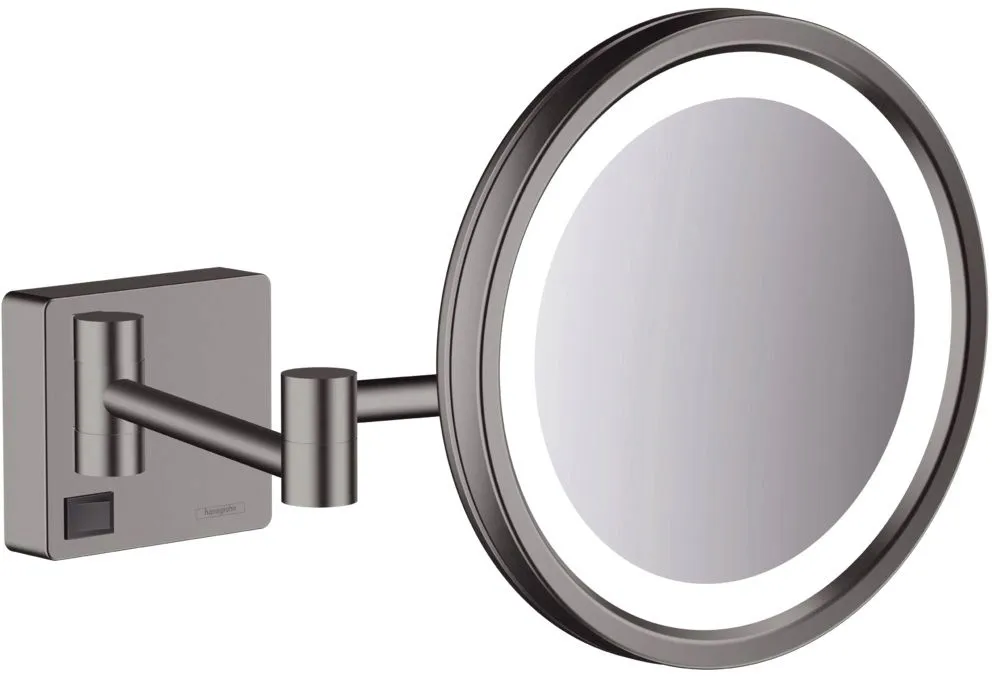 lusterko-kosmetyczne-z-oswietleniem-led-czarny-chrom-hansgrohe-addstoris-ksztalt-kolo