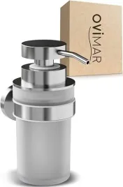 ovimar-dozownik-do-mydla-200ml-szklo-stal-nierdzewna