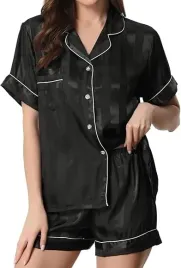 pizama-satynowa-guziki-krotkie-spodenki-r-m-cheibear
