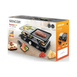 grill-elektryczny-2w1-sencor-0260bk-1400w-raclette-8-malych-patelni-21x21cm