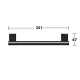uchwyt-scienny-30-cm-czarny-mat-keuco-black-wykonczenie-matowe
