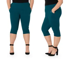 fyv-woman-style-spodnie-eleganckie-damskie-rybaczki-3-4-brazowy-rozmiar-9xl