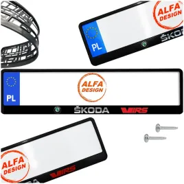 ramka-pod-tablice-sskoda-vrs-czerwona-1-szt-wkrety-gratis-gwarancja-jakosci