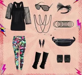 kostium-przebranie-stroj-lata-80-90-kolczyki-saszetka-biodrowa-rozmiar-l