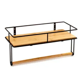 polka-lazienkowa-awd-interior-1934-czarna-bambus-z-wieszakiem