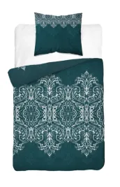posciel-satyna-bawelniana-140x200-zielona-z-wzorem
