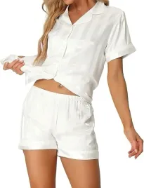 pizama-satynowa-guziki-krotkie-spodenki-r-l-cheibear-biala