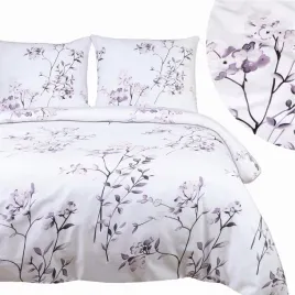 posciel-bawelniana-220x200-bawelna-100percent-biala-z-roslinnym-szarym-wzorem