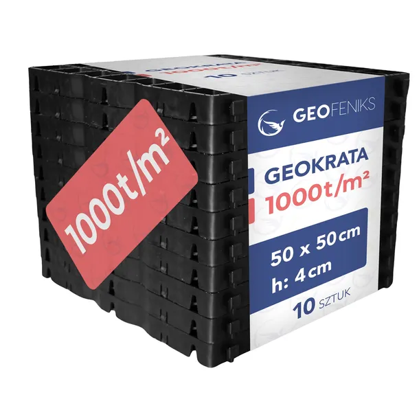Kratka parkingowa NAJMOCNIEJSZA geokrata trawnikowa - 50,1 x 50,1cm x 4cm