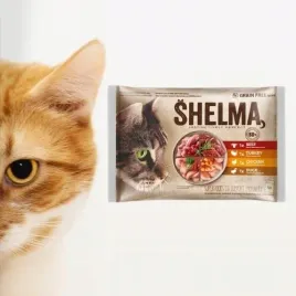 shelma-mokra-karma-saszetki-dla-kota-kurczak-wolowina-kaczka-indyk-4x85g