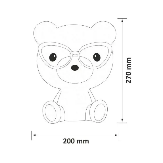 lampka-nocna-dziecieca-pokoju-dziecka-led-mis-25w-polux-goldlux-akumulator-kolekcja-mis-okularnik