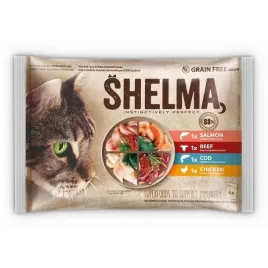 shelma-mokra-karma-saszetki-dla-kota-kurczak-wolowina-dorsz-losos-4x85g