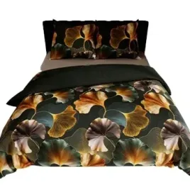 komplet-poscieli-160x200-marisel-satyna-bawelniana-100percent-zielona-w-liscie