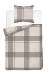 posciel-satynowa-brazowa-bezowa-krata-140x200-elegancka-mlodziezowa-bawelna