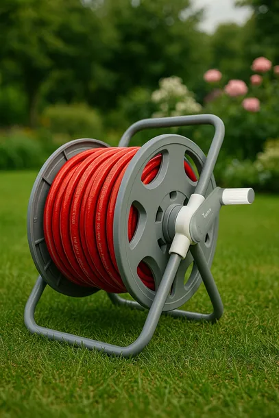 wozek-na-waz-ogrodowy-beben-zwijacz-nawijak-stojak-uniwersalny-60m-metalowy-kod-producenta-cl01-003