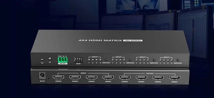 4x4-hdmi-matrix-4k-60-hz-hdr-spacetronik-18-gbps-600-mhz-kod-producenta-sph-m444