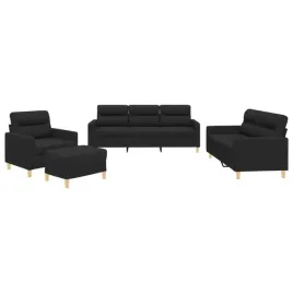 4-czesciowy-komplet-wypoczynkowy-obity-tkanina-czarna