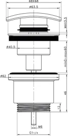korek-klik-klak-kwadratowy-liveno-muro-clik-clak-czarny