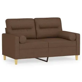 2-osobowa-sofa-z-poduszkami-brazowa-120-cm-tkanina