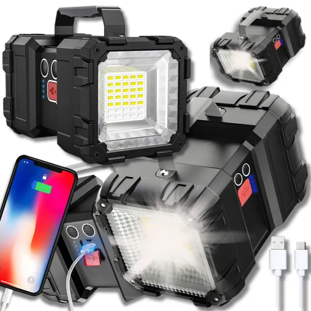 latarka-akumulatorowa-dwustronna-szperacz-led-45-smd-1000lm-powerbank-klasa-wodoszczelnosci-ipx-5
