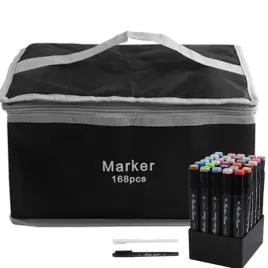 mega-zestaw-168-szt-markery-dwustronne-flamastry-pisaki-mazaki