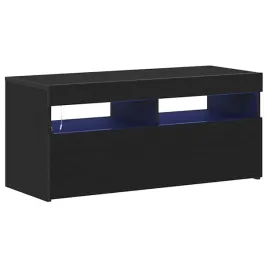 szafka-pod-telewizor-z-led-czarny-dab-90-x-35-x-40-cm