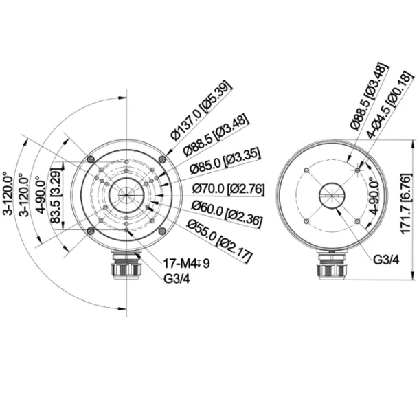 puszka-montazowa-do-kamer-hikvision-ds-1280zj-s-uchwyt-montazowy-kod-producenta-ds-1280zj-s