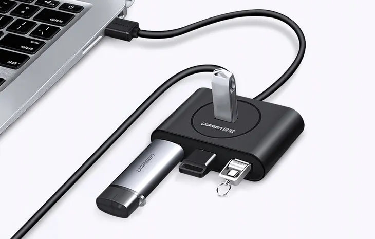 hub-ugreen-cr113-usb-do-4x-usb-3-0-5gbps-1m-czarny-certyfikat-ce