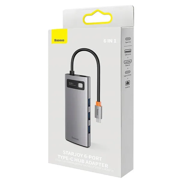 hub-6w1-baseus-starjoy-series-usb-c-do-hdmi-3-x-usb-3-0-usb-c-pd-rj4-liczba-portow-6-certyfikat-ce