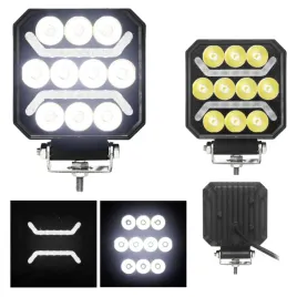 robocza-lampa-10-led-halogen-2-pasy-led-bialy-kwadratowa