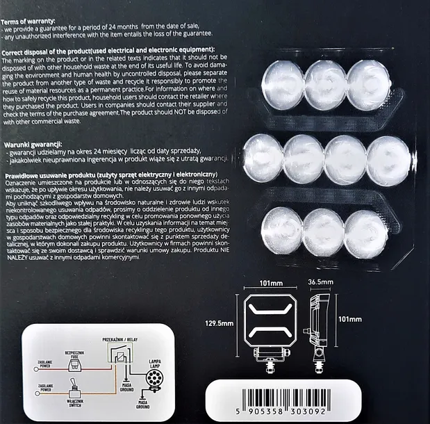 robocza-lampa-10-led-biale-halogen-2-pasy-led-zolte-amber-temperatura-barwowa-6500-k