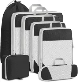 lannvan-packing-cubes-7in1-zestaw-organizerow-nylon-black-white-do-walizki