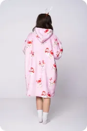 bluza-koc-rozowa-xxl-polarowa-z-kapturem-dlugi-rekaw