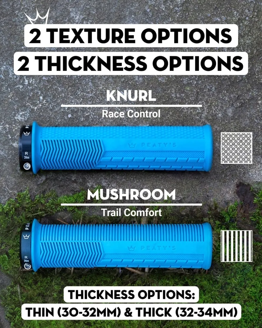 peaty-s-monarch-grips-black-knurl-thin-race-control-durable-ergonomic