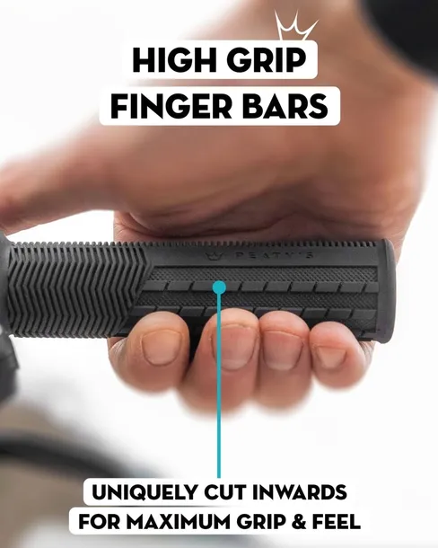 peaty-s-monarch-grips-black-knurl-thin-race-control-durable-ergonomic-material-guma