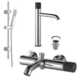 bateria-wannowa-jednouchwytowa-scienna-kuchinox-peros-srebrny